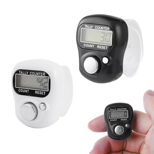 Contatore Elettronico a Cifre, Finger Counter, 2 Pezzi Mini Contatore delle Dita, Contatore Digitale a Dito, Mini Contatore Elettronico, Mano Conteggio Contatore, Hand Held Utile Display Digitale
