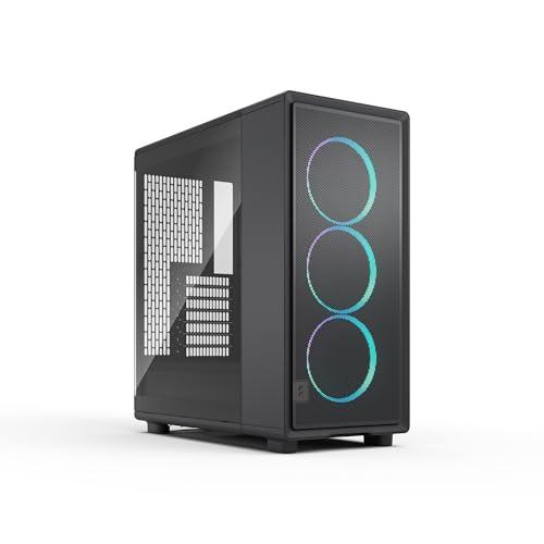 Fractal Design Epoch Black RGB - Vetro temperato Light tint - Case da Gaming - Pannello frontale in mesh - Tre ventole Momentum 12 RGB incl. - Interno spazioso - Supporto ATX/mATX/ITX