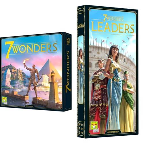Asmodee - 7 Wonders, Gioco da Tavolo, 3-7 Giocatori, 10+ Anni, Edizione In Italiano + 7 Wonders Leaders Nuova Edizione espansione Italiano