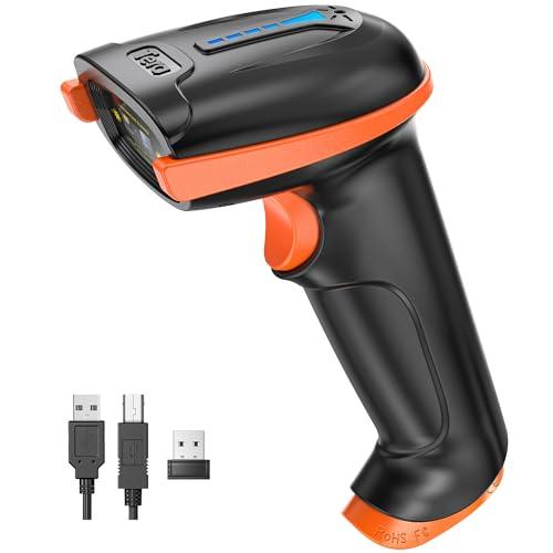 Tera 1D Lettore di codici a barre wireless con indicatore del livello della batteria 1D ricaricabile, brevetto di design: EU008489413, 5100