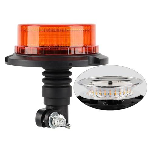 Hooma Luci Rotanti LED per Trattori Arancione 3 modalità, 12V/24V, Luci di avvertimento IP65 per Veicoli Agricoli, conforme a ECE R65 e R10