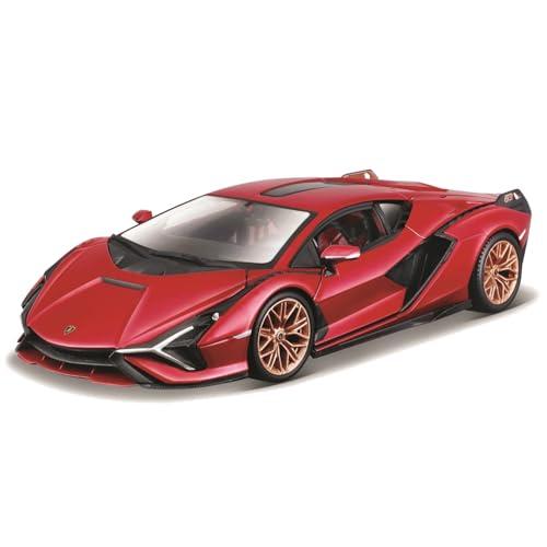 Bburago B18-21099R 1:24 Lamborghini SIAN FKP 37 Rosso, Disegni e Colori Assortiti