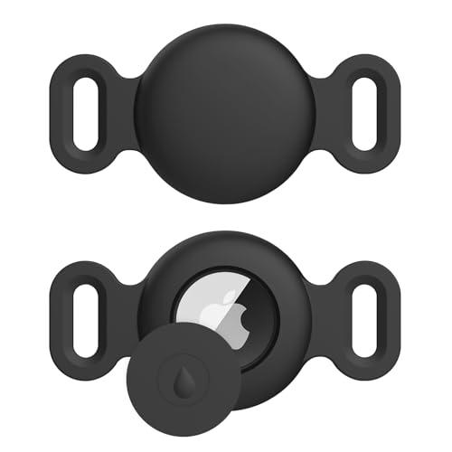 Airtag Cover per Collare Gatto, Silicone Custodia Protettiva per Apple Airtag GPS Finder, Porta Airtag per Gatto Animali Domestici