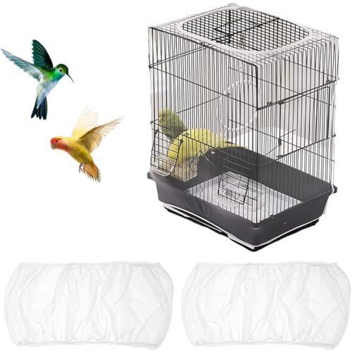 XYTAHDM 2 pcs Copertura per Gabbia Uccelli, Rete Gabbia per Uccelli, Copertura per Gabbia, coperture universali per gabbie per uccelli, per pappagalli regolabili, per gabbie per uccelli