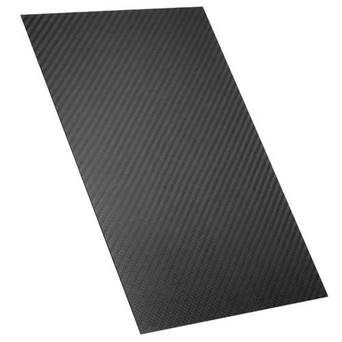 QWORK® 3K Pannello in fibra di carbonio, 200 * 300 * 1 mm, Fibra di carbonio, Nero