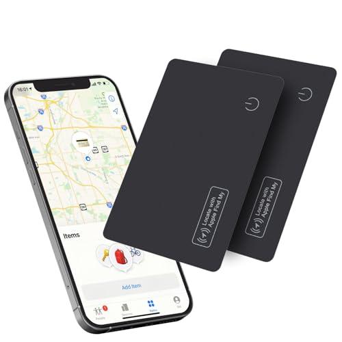 Reyke Scheda di tracciamento del Portafoglio Sottile, compatibile con Apple Find My (solo iOS), per etichette bagagli, telefoni cellulari, passaporti