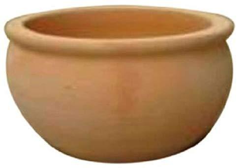 CIOTOLA VASO IN TERRACOTTA PER PIANTE E FIORI. DIAMETRO CM. 18, ALTEZZA CM. 12 FATTA A MANO PORTAPIANTA CACHEPOT CASA TERRAZZO GIARDINO