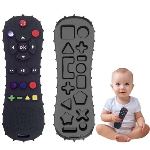 Giochi per Dentizione Neonato 0-3 6 Mesi Regali, Massaggia Gengive Neonati per 6-12 Mesi, Silicone Telecomando Giocattolo da Masticare, Senza BPA Giochi da Bagno per Bambini