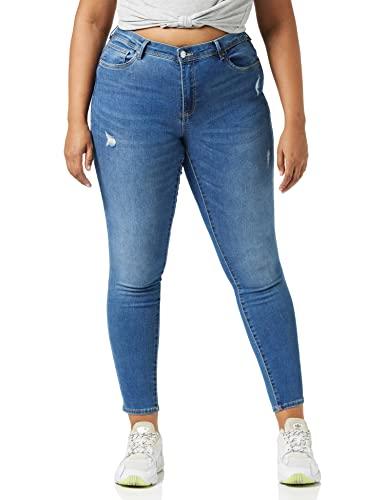 Only Onlwauw Life Mid Skinny Bj114-3 Noos Pantaloni, Medium Blue Denim, M/30 Donna