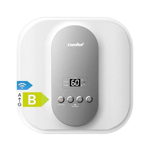 COMFEE' Scaldabagno Elettrico Murale ad Accumolo 30 L D30-15EVG1O – Sopra lavello ad accumulo — Leggero, compatto facile da installare – ideale per piccole utenze, bianco con grigi