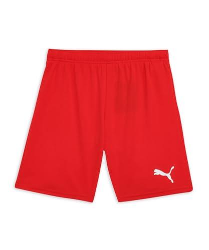 PUMA teamRISE Short Jr, Pantaloncini Unisex - Bambini e Ragazzi, Red/White, 140