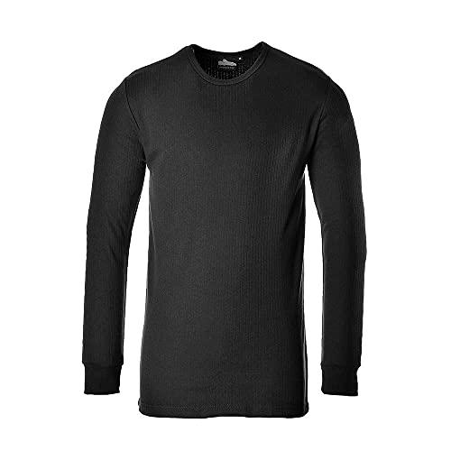 Portwest B123BKRXXXL T-Shirt Termica Manica Lunga, Nero, 3 XL