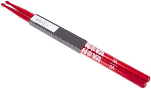 Vic Firth - Bacchette per Batteria NOVA® - Hickory Americano - N5AR - Punta di Legno - Rosse