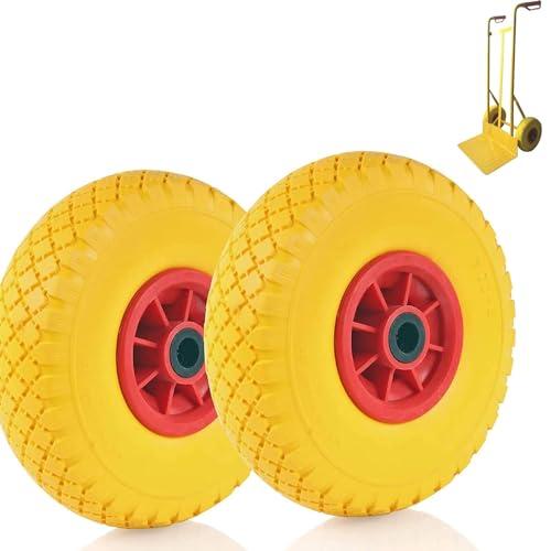 Ecovelò EGG04PUE 2 Ruote Piene 3.00-4 ANTIFORATURA in Poliuretano Pneumatico Pieno X Carrello CARRIOLA PORTASACCHI CARRELLINO Portapacchi