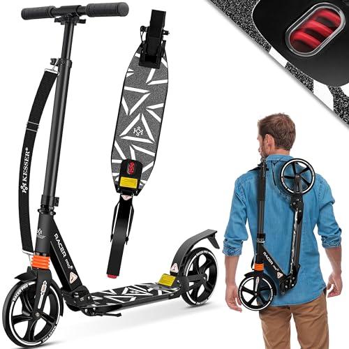 KESSER® Monopattino Cityroller Scooter Ruote da 205 mm PU Big Wheel - PRO-S con Doppia Sospensione, Scooter da Città Pieghevole e Regolabile in Altezza, Monopattino per Adulti e Bambini