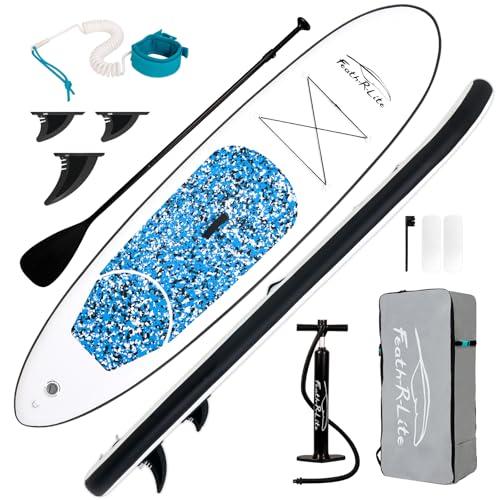 FunWater Tavola da surf gonfiabile SUP completa Paddleboard accessori pagaia regolabile, pompa, zaino da viaggio, guinzaglio, borsa impermeabile, tavola per adulti