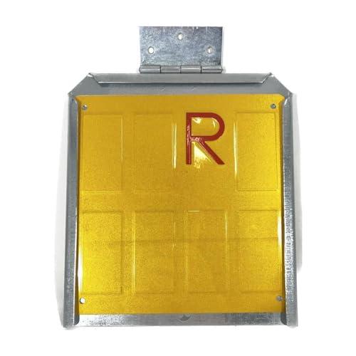 Portatarga con cerniera in acciaio ZINCATO 165x165 mm completo di pannello catarifrangente