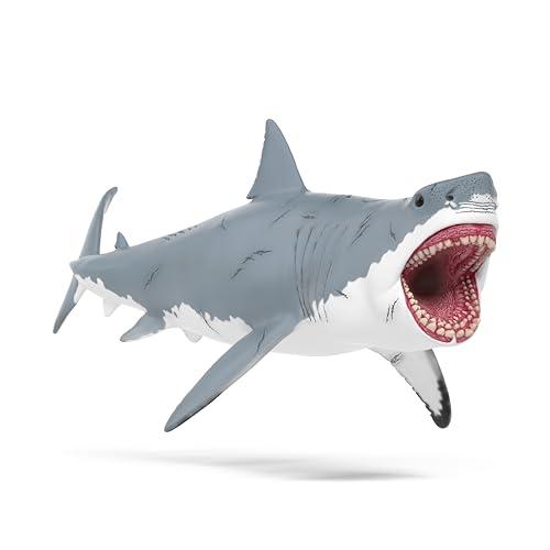 schleich Dinosaurs | Megalodonte 15055 | Figura dettagliata di squalo preistorico con cicatrici | Figura da Collezione e Gioco per Bambini e Appassionati di Dinosauri | dai 3 Anni | 28 x 11 x 12 cm