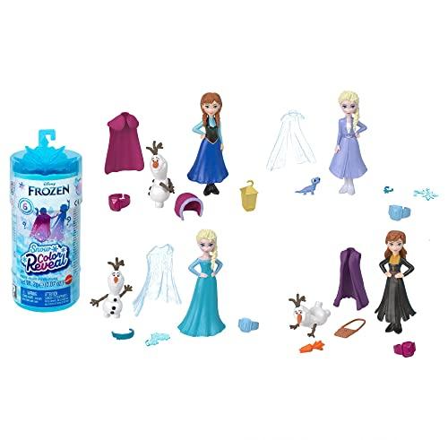 Mattel Disney Frozen - Snow Color Reveal, Bambola con 6 sorprese tra cui un personaggio, ispirata ai film Disney, Giocattolo e regalo per Bambini 3+ Anni, HMB83