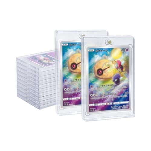 Wigearss 10 Pezzi 35PT Carte Cornici Acriliche Magnetiche Trasparente Protezione UV Custodie per Carte Magic, MTG, Sport, Baseball