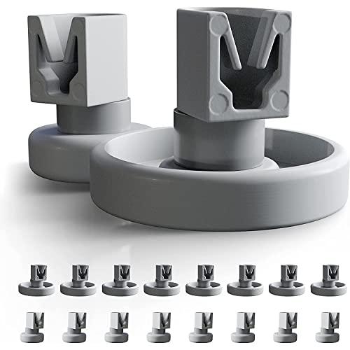 Set di rotelle lavastoviglie cestello Plemont® [cesto superiore/inferiore] - rotelle lavastoviglie rex electrolux - universale adatte a molte cestello lavastoviglie - ricambi lavastoviglie rex