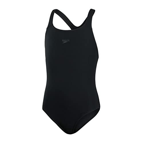 Speedo Bambina Costume da bagno ECO Endurance+ Medalist | Resistenza al cloro | Tessuto riciclato | Vestibilità comoda | Lezioni di nuoto | Nuoto e vacanze Black 7-8