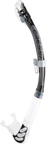 Cressi Alpha Ultra Dry Snorkel SIL. Clear/Tube Black Silver