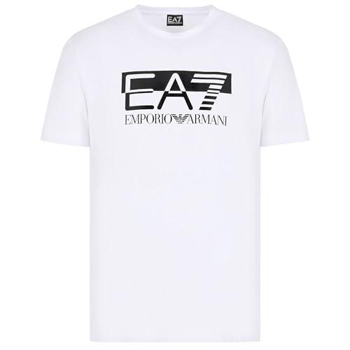 Emporio Armani Maglietta T-Shirt Uomo EA7 6RPT62 PJ03Z, Manica Corta, Girocollo (Bianco, S)
