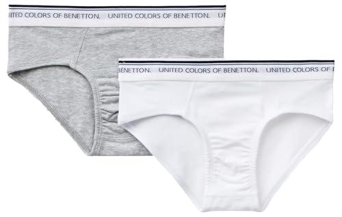 United Colors of Benetton Set 2 Slip 3OP80S484 Intimo, Grigio, 140 Bambino