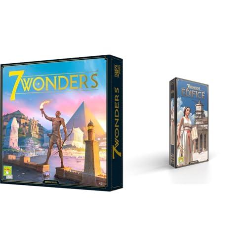 Asmodee: 7 Wonders, Gioco da Tavolo, 3-7 Giocatori, 10+ Anni, Edizione In Italiano + 7 Wonders: Edifice - Espansione Gioco da Tavolo, Edizione in Italiano