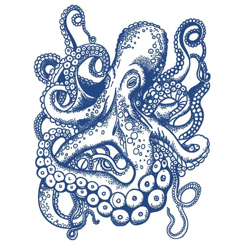 EFARMA adesivi for tatuaggi, tatuaggio temporaneo a forma di polipo impermeabile da 2 fogli for uomini donne adulti, tatuaggi temporanei a mezza manica con tatuaggi realistici 3D