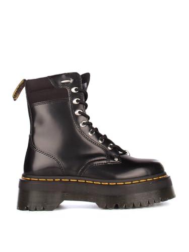 DR MARTENS 8 Eye Boot, Anfibi Unisex-Adulto, Black Buttero & Black 100% Recycled da PK Mesh, 39 EU