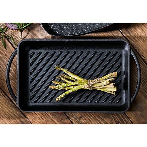BERGNER Piastra in ghisa per barbecue 22 x 3,5 x 33,5 cm
