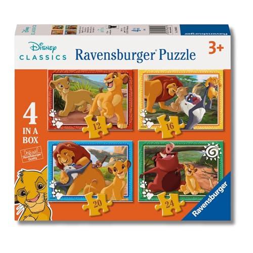 Ravensburger - Puzzles Il Re Leone 4 Pack | Puzzle Bambini 3 Anni In Su | Regalo Bimba 3 Anni In Su 72 Pezzi | Puzzle Bambini 19 X 14 Cm | Puzzles Ravensburger