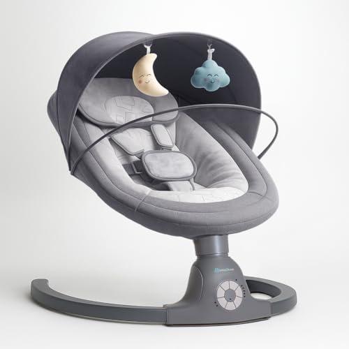 BEBE2LUXE Ava: Dondolo bebe elettrico (grigio)