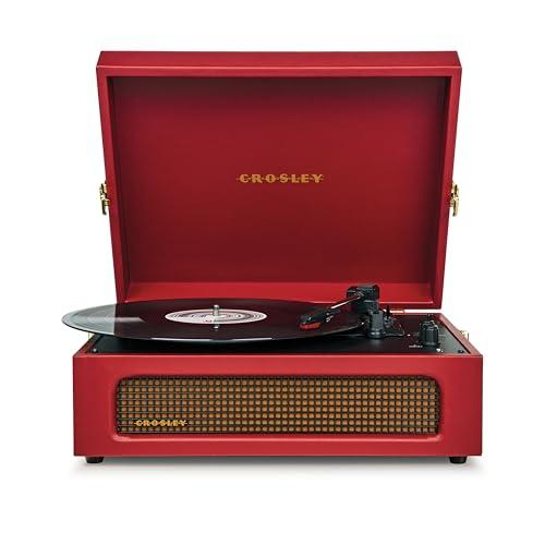 Crosley Voyager Giradischi con 2 altoparlanti, Bluetooth In & Out e AUX - Giradischi Vintage a 3 velocità - Per vinili da 7