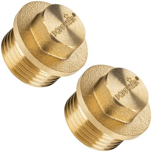 Poppstar Tappo maschio in ottone 3/8 di pollice filetto esterno (BSP G 3/8