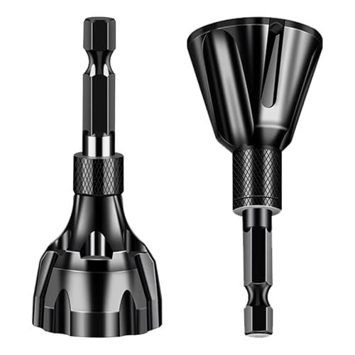 RobLuX 2 pezzi Strumenti di Smussatura 3-20 mm 5-25 mm Esterni Utensile per Rimozione Smussatura Sbavatore per metallo Fusto Esagonale Sbavatura per Metallo Acciaio Inox Rame Ottone Alluminio Nero