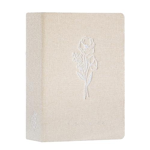 Lanpn Album Fotografico 13x18 200 con Tasche, Piccolo Biancheria Album Foto Portafoto Verticale Tascabile Tasca Beige