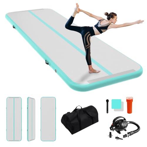 Air Track Ginnastica Artistica 3/4/5/6 Metri 10/20cm Spessore – Tappeto Ginnastica Artistica da Casa con Pompa Elettrica, Tappetino Gonfiabile per Allenamento, Yoga, Cheerleading, Fitness
