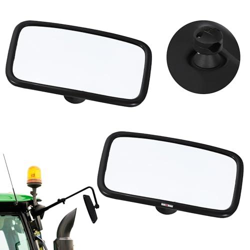 KOTARBAU® Specchi per trattore con supporto, universale, 25 x 16,5 cm, PVC, 2 pezzi, trattore, specchietto retrovisore esterno, tinta unita, specchio agricolo