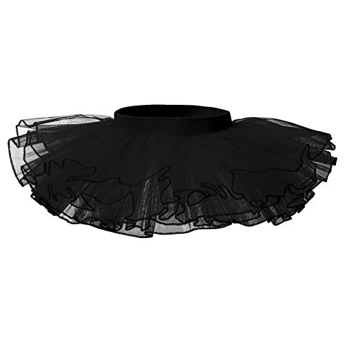 Bezioner Gonna Tulle Bambina tutù Danza Balletto Ragazze Festa Abito Gonne Costume per Bambine Nero S 3-5 Anni