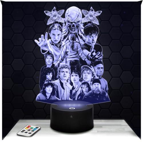 Lampe de chevet, Veilleuse Tactile Anonymous Lampe 3D LED illusion, Idée cadeau Noël anniversaire garçon et fille Lampe de nuit chambre d'enfant ou adulte