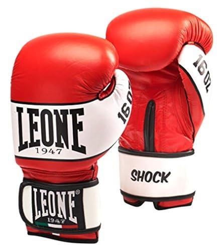 LEONE 1947, Shock Guanti Boxe, Unisex - Adulto, Rosso, 16 OZ, GN047