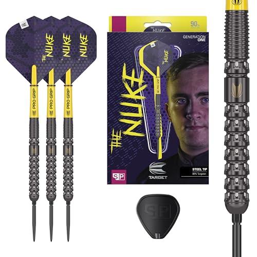 Target Darts Luke Littler G1 Freccette Swiss Point con Punta in Acciaio, Freccetta in Tungsteno al 90%, 23G, Freccette Generation 1 con Punta in Acciaio, Set di Freccette Swiss Points Player