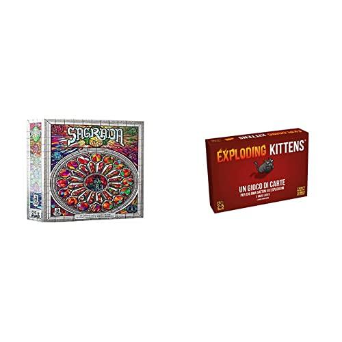 Cranio Creations Sagrada CC103 & Asmodee Exploding Kittens - Gioco di carte, party game, 2-5 giocatori, 7+ anni, edizione in italiano