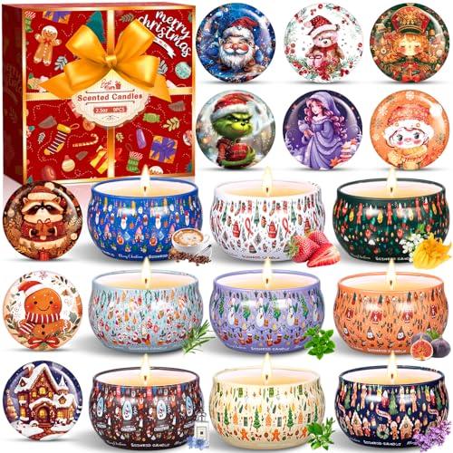 BBLTIFF Candela Profumata, 9 Pezzi Candele Profumate Regalo, Set Candele Profumate, Candele Profumate di Natale, Candele Regalo Adatto a Natale, compleanni, San Valentino, Festa Della Mamma