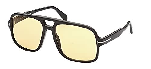 Tom Ford Occhiali da Sole FALCONER-02 FT0884 SHINY BLACK/BROWN YELLOW 60/18/140 unisex