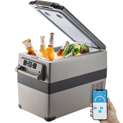 VEVOR Frigorifero Portatile, 45 L Piccolo Frigorifero Compressore Portatile, 60W Frigorifero per Auto, 27 x 14 x 18 Pollici, Congelatore Domestico, Frigorifero da Viaggio Piccolo Congelatore per Auto