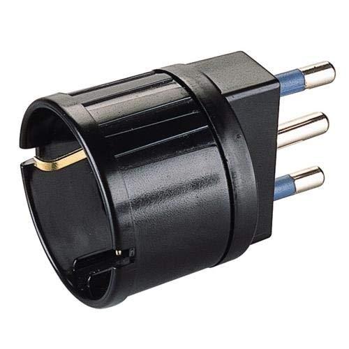 Poly Pool PP0432.1 Adattatore Spina Grande 16A e Presa Tedesca Nero